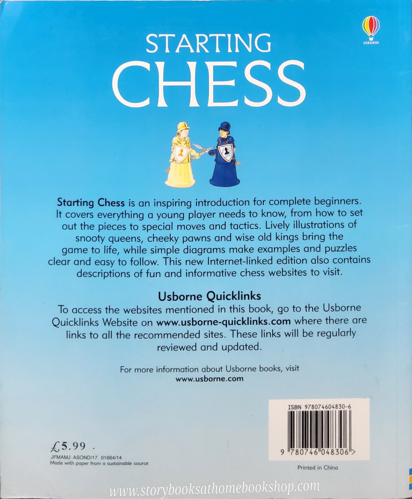 KNOWLEDGE BOOK** 🍅🍓USBORNE STARTING CHESS WITH INTERNET LINKS