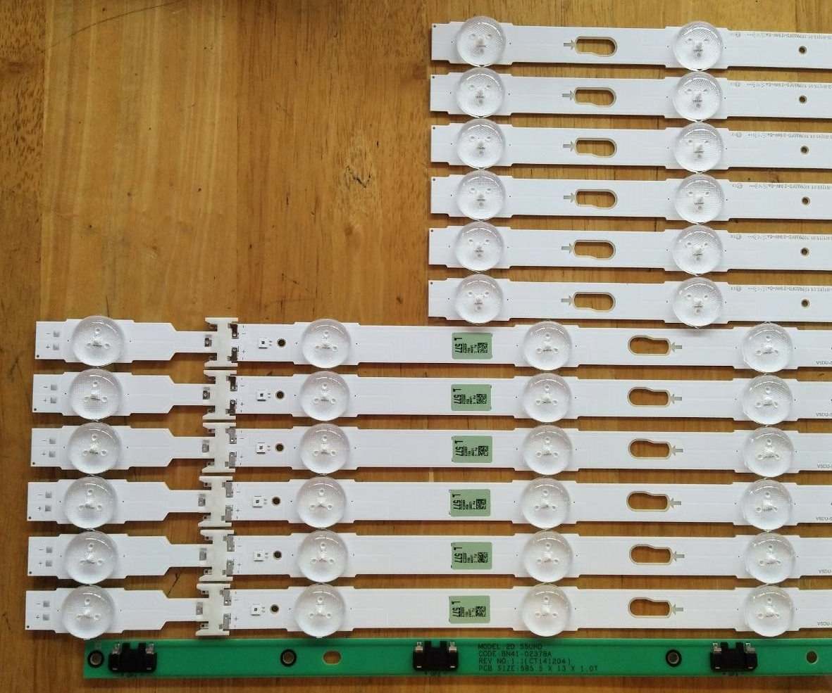 หลอดแบล็คไลท์SAMSUNG(ซัมซุง) ของแท้/ของถอด รุ่นUA55KU6000K :UA55KU6300K :UA55JU6600KX :UA55JU6400K :UA55MU6300 :UA55MU6100 :UA55JU6000KX :UA55MU6103KX (1ชุด12ชิ้น )