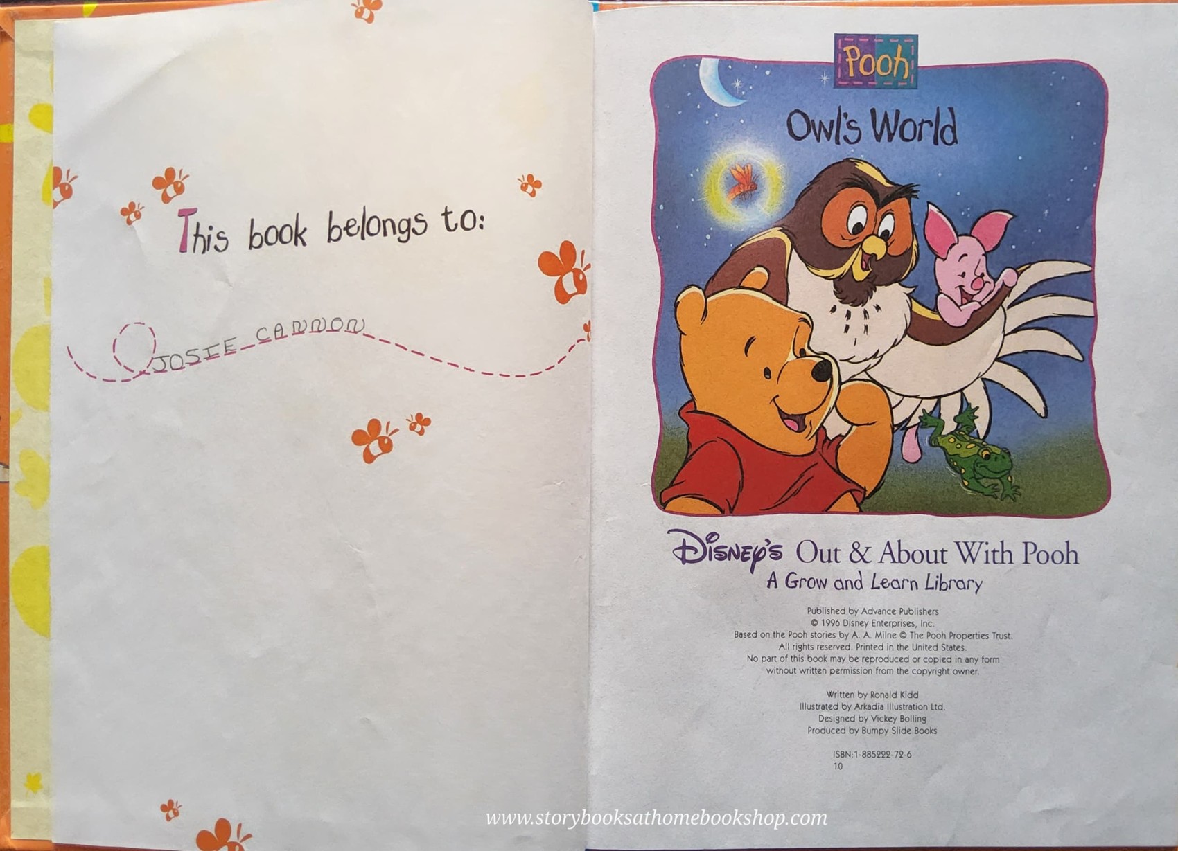 หนังสือนิทานปกแข็ง** 🍅🍓DISNEY OUT&ABOUT WITH POOH: OWL'S WORLD V.18