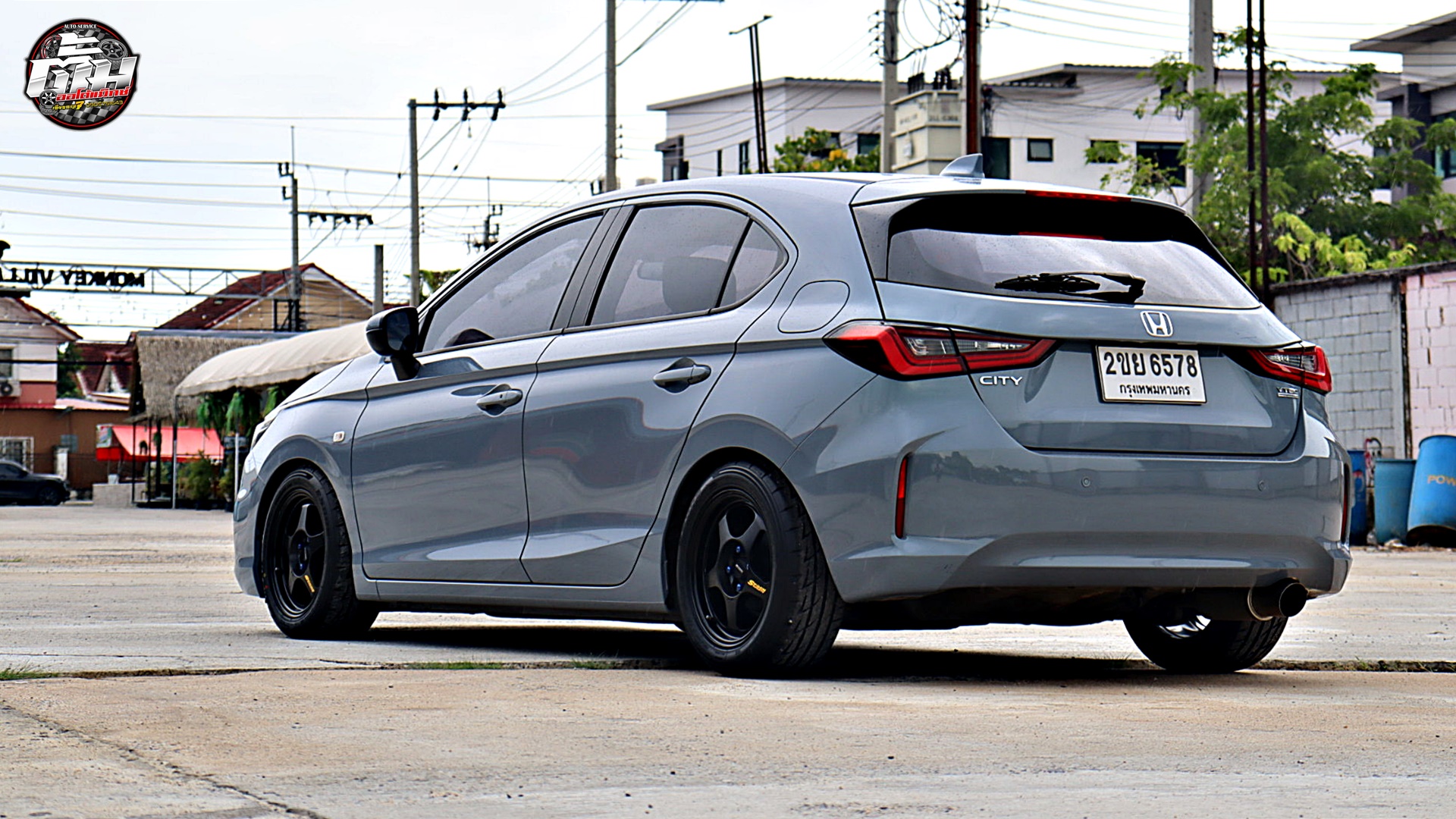 HONDA CITY เปลี่ยนล้อยาง ล้อ SPOON ATM-021 ATOMIC ขอบ15นิ้ว ยาง LANDSAIL RS009 205/50R15 89V