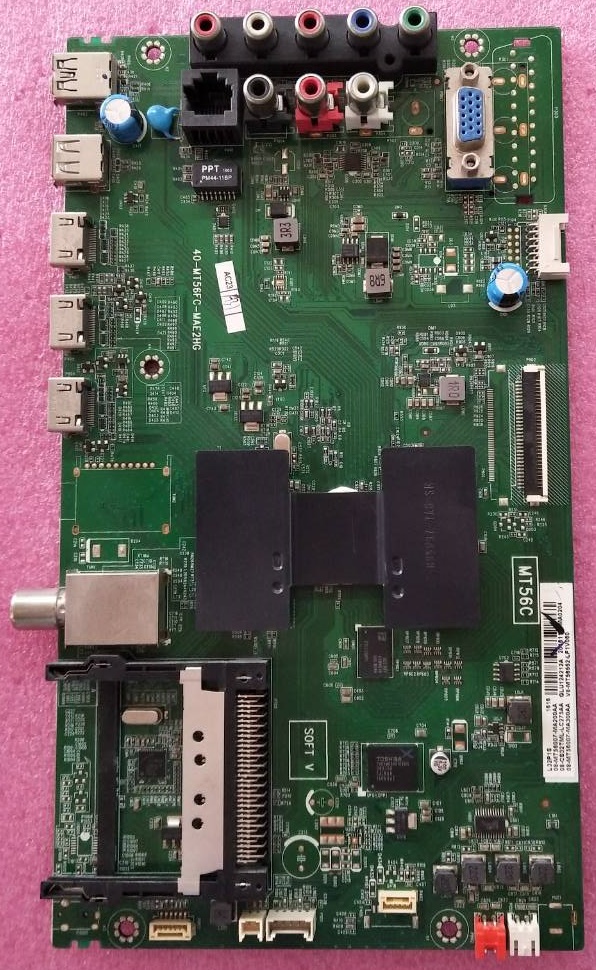 เมนบอร์ดทีวี ทีซีแอล TCL ของแท้ถอดจากเครื่อง รุ่นLED32S3800 พาร์ทบอร์ด40-MT56FC-MAE2HG เวอร์ชั่นทีบาร์ST3151A05-8