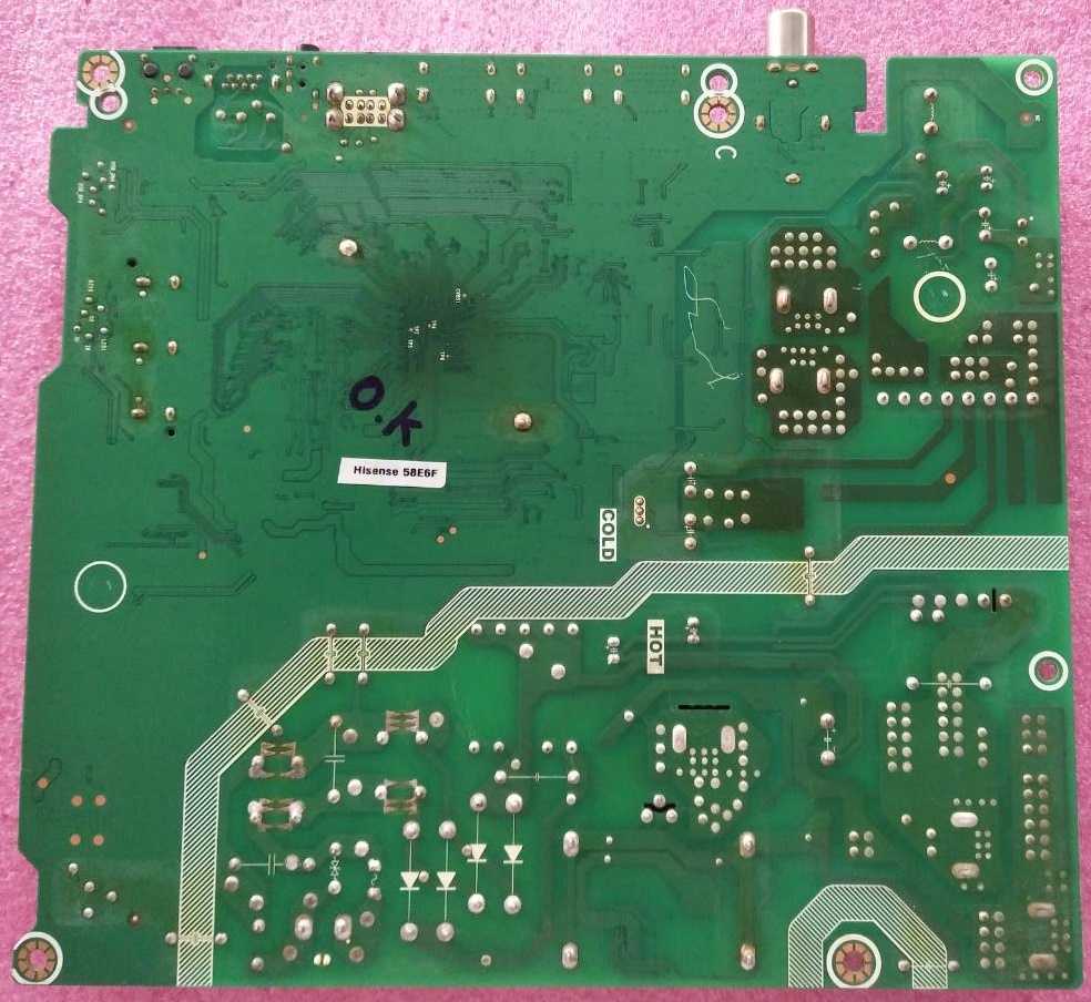 วันบอร์ดทีวีไฮเซน HISENSE ของแท้ถอดจากเครื่อง ใช้กับรุ่น 58E6F พาร์ทบอร์ดRSAG7.820.9746/ROH เวอร์ชั่นทีคอนCV580U1-T01-CB-1