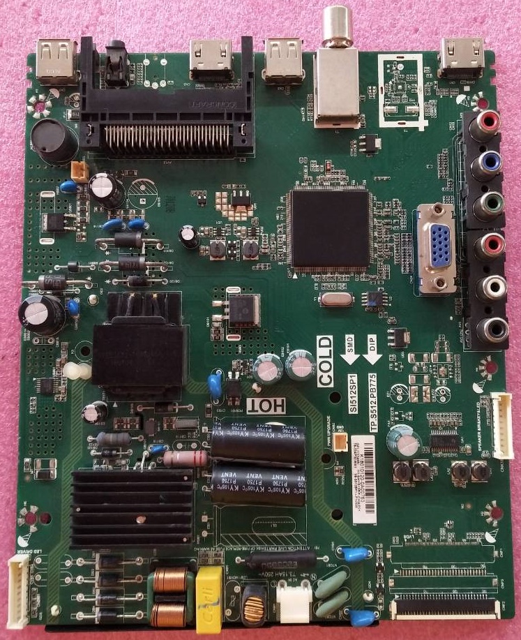 เมนบอร์ดทีวี ทีซีแอล (TCL) ของแท้ถอดจากเครื่อง ใช้กับรุ่น LED32D2930 พาร์ทTP.S512.PB775