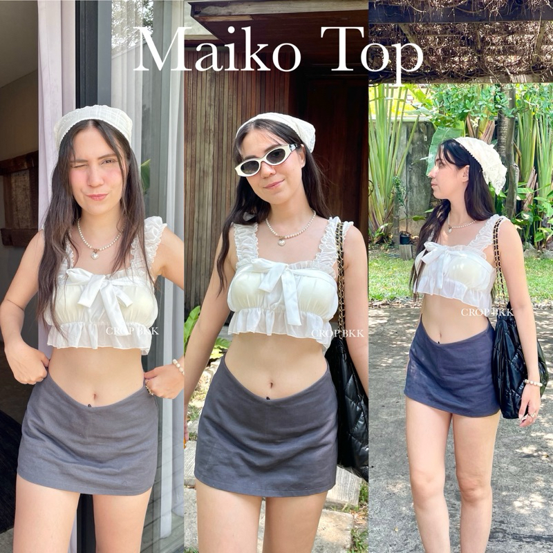 🌾Maiko Top🌾 บราลูกไม้ เสริมฟองน้ำ