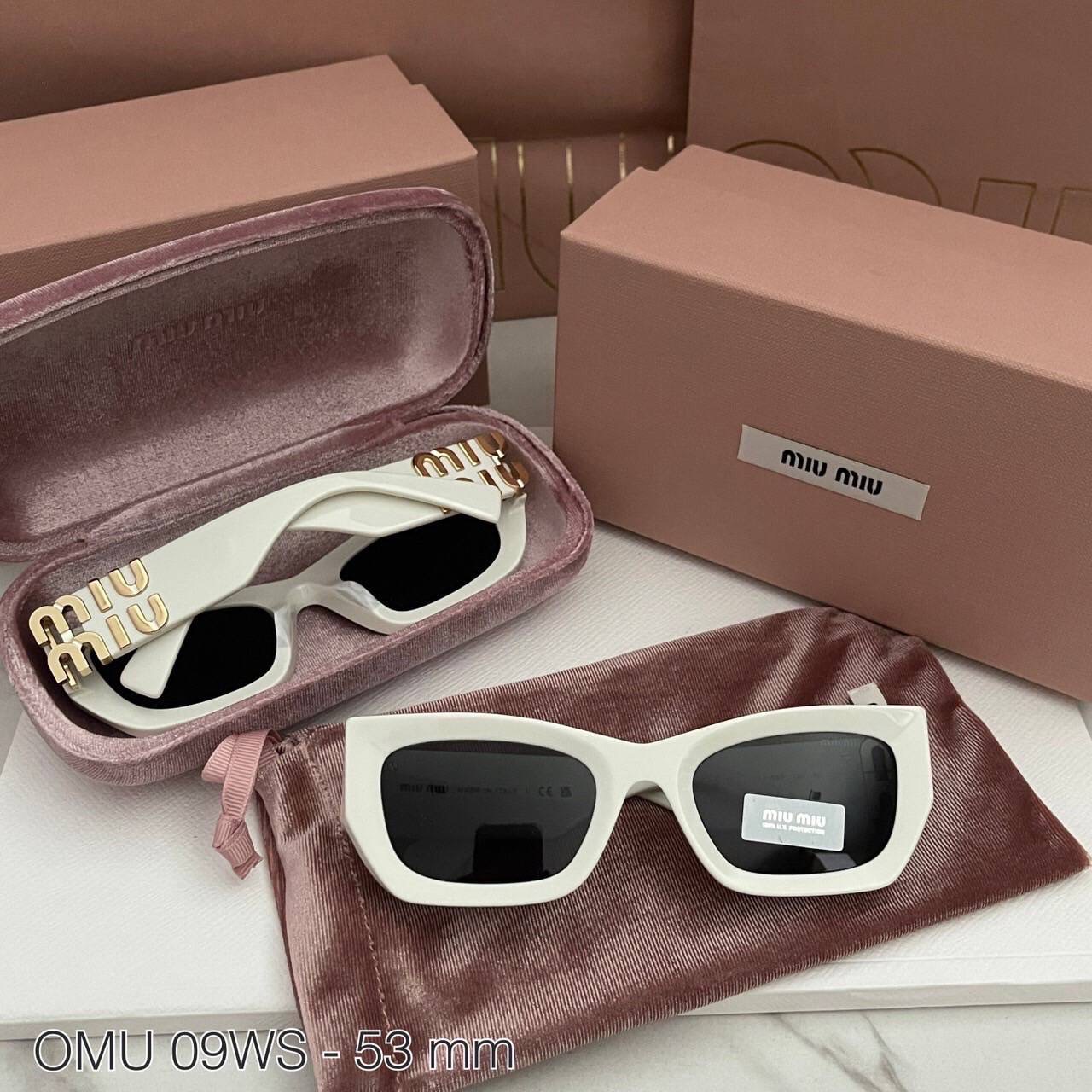 พร้อมส่ง New miumiu sunglasses อุปกรณ์ กล่อง เคส ถุงผ้า การ์ด ผ้าเช็ด