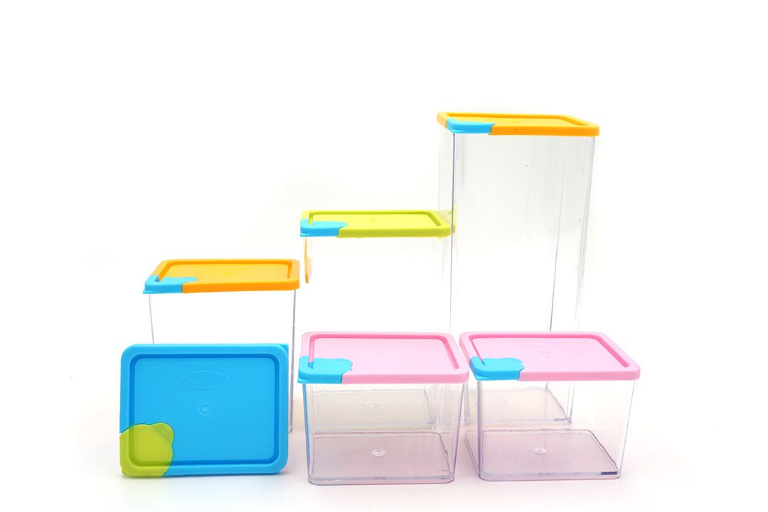 Food storage box กล่องถนอมอาหาร กล่องจัดเก็บ กระปุก 6 ชิ้น