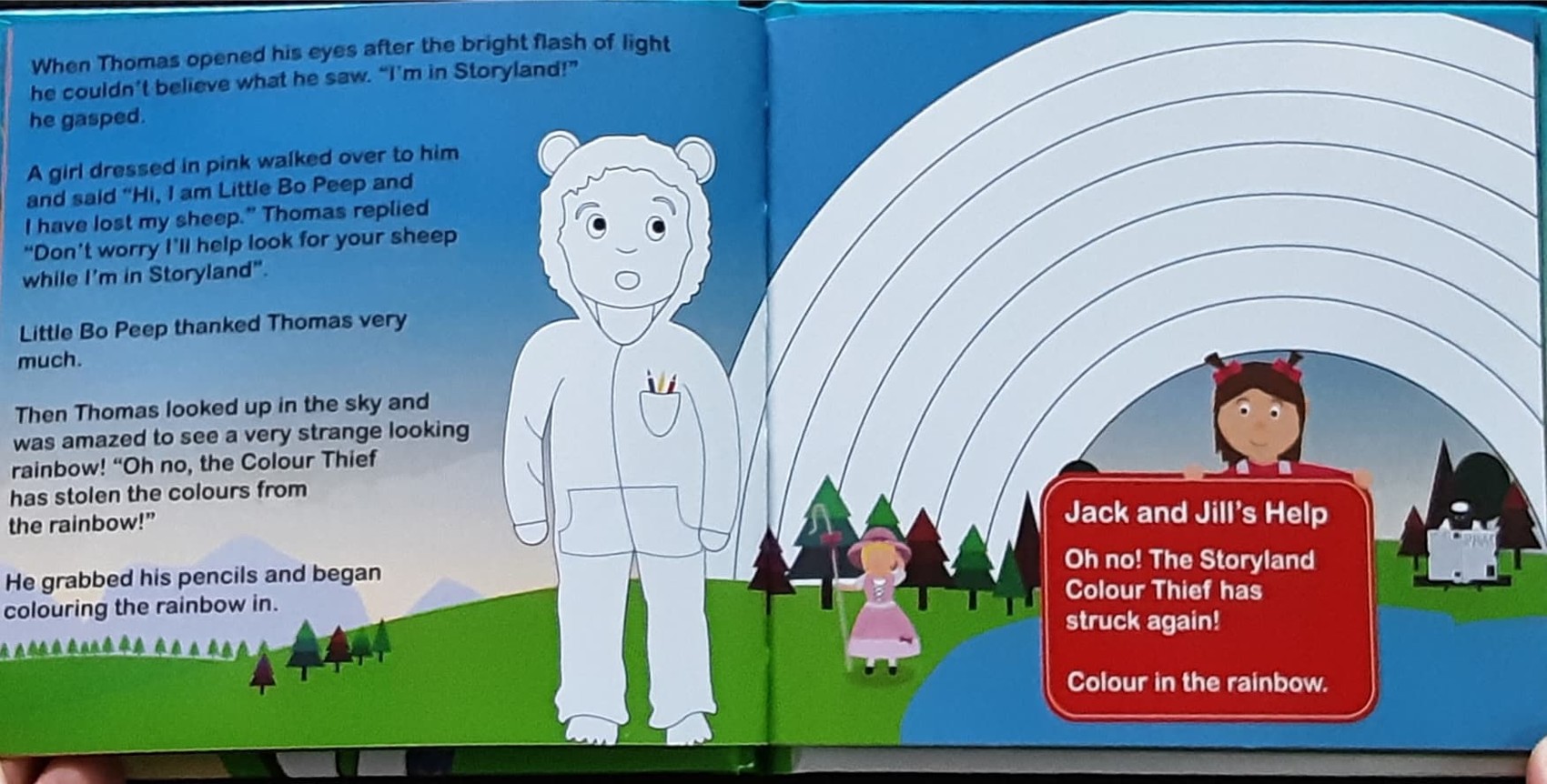 หนังสือนิทานเด็ก ภาษาอังกฤษ ปกแข็ง The Storyland Colour Thief Thomas /สภาพ 90%