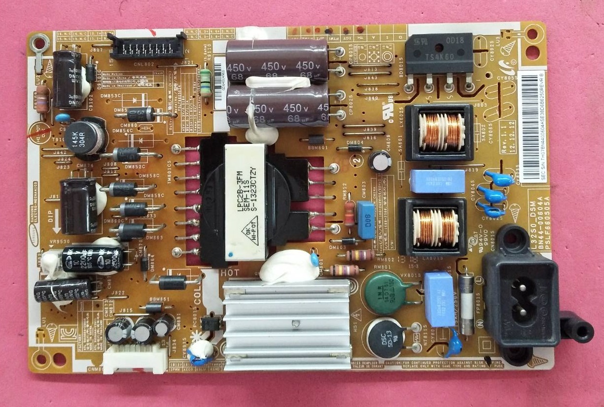 POWER SUPPLY SAMSUNG (ซับพลาย ซัมซุง) อะไหล่แท้/มือสองพร้อมใช้งาน พาร์ท BN44-00604A :BN44-00604C :BN44-00604B ใช้กับรุ่น HG32AB670BW :UA32F4000AR :UA32F4100AR :UA32F4500AR :UA32F4510AR :UA32F4105AR