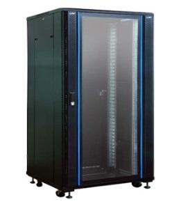 Link 19” Glass Rack 15U, (60 x 80 x 88 cm.) Black