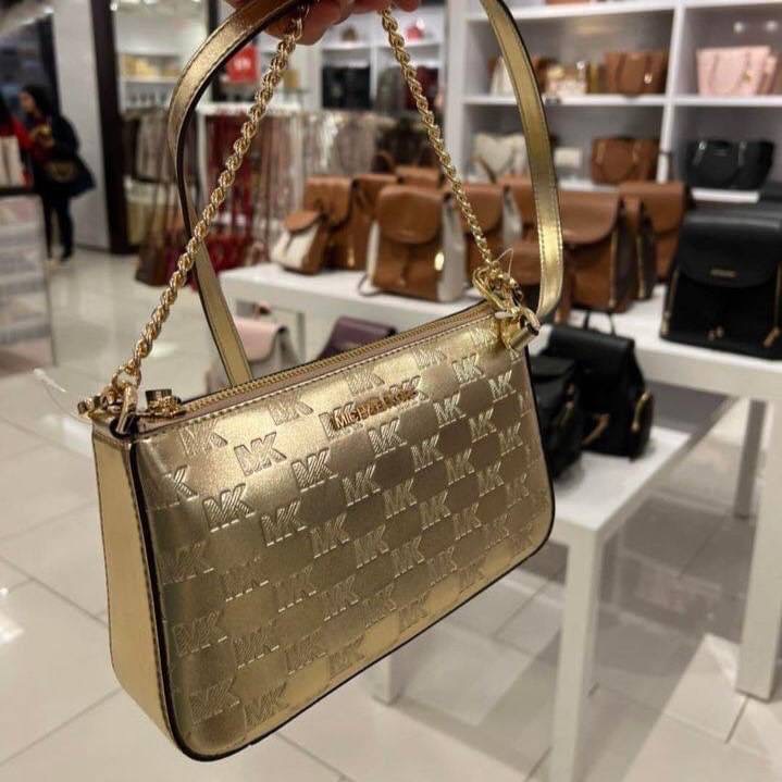 NEW MICHAEL KORS JET SET TRAVEL MEDIUM ZIP POUCHETTE CROSSBODY / 9.5" L x 5.5" H x 2.5" D นิ้ว