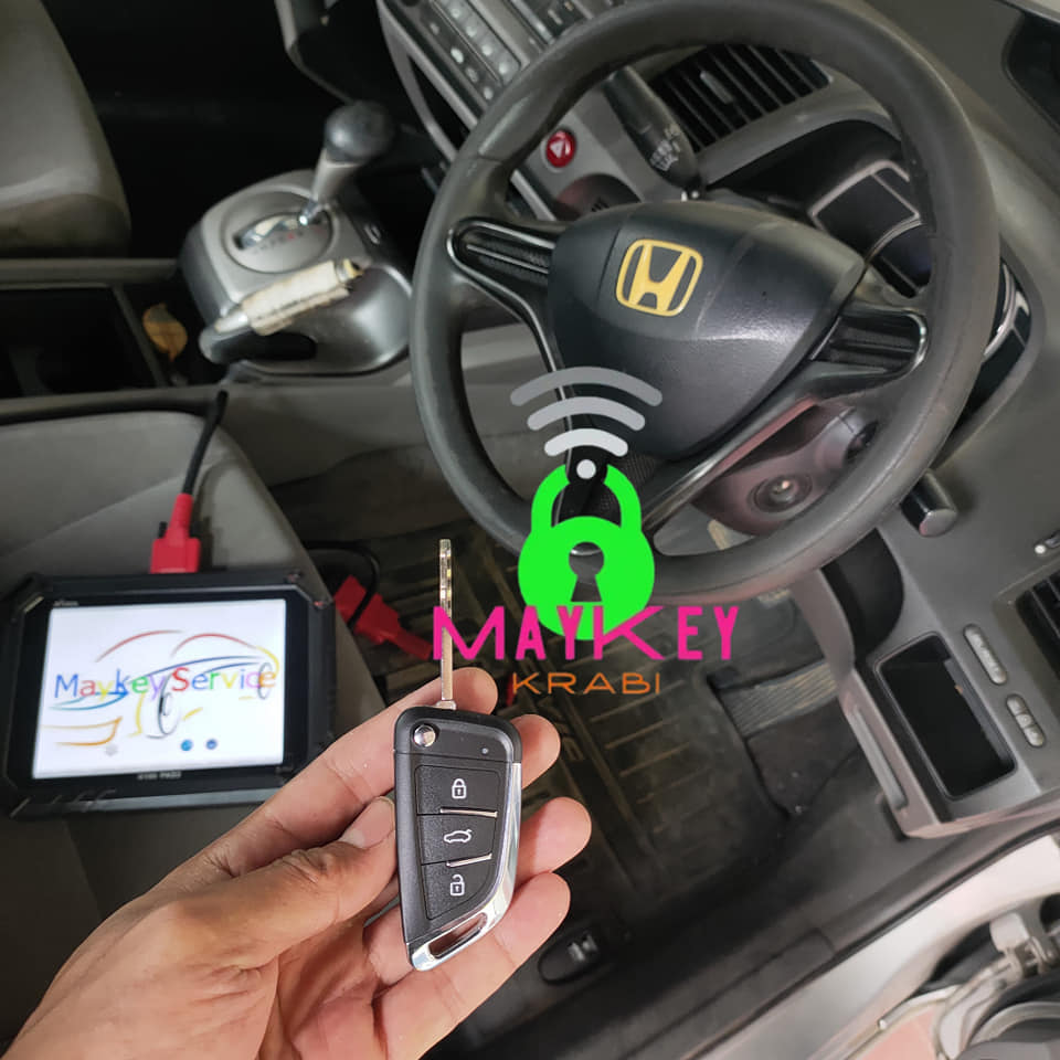 ช่างกุญแจอ่าวนางทำกุญแจรีโมทรถHONDA CIVIC โฉมFDโทร064-7988292