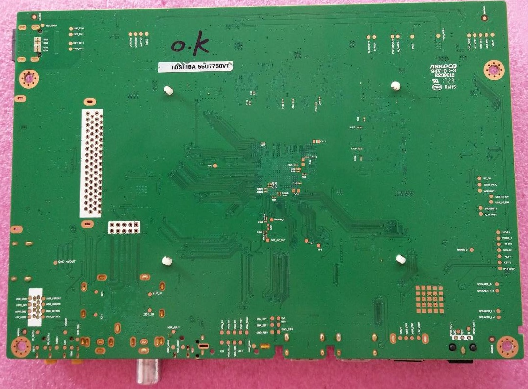เมนบอร์ดโตชิบา TOSHIBA มือสองพร้อมใช้งาน ใช้กับรุ่น 55U7750VT พาร์ท 5844-A9K02T-0P00 ใช้ทีคอน 6870C-0584A