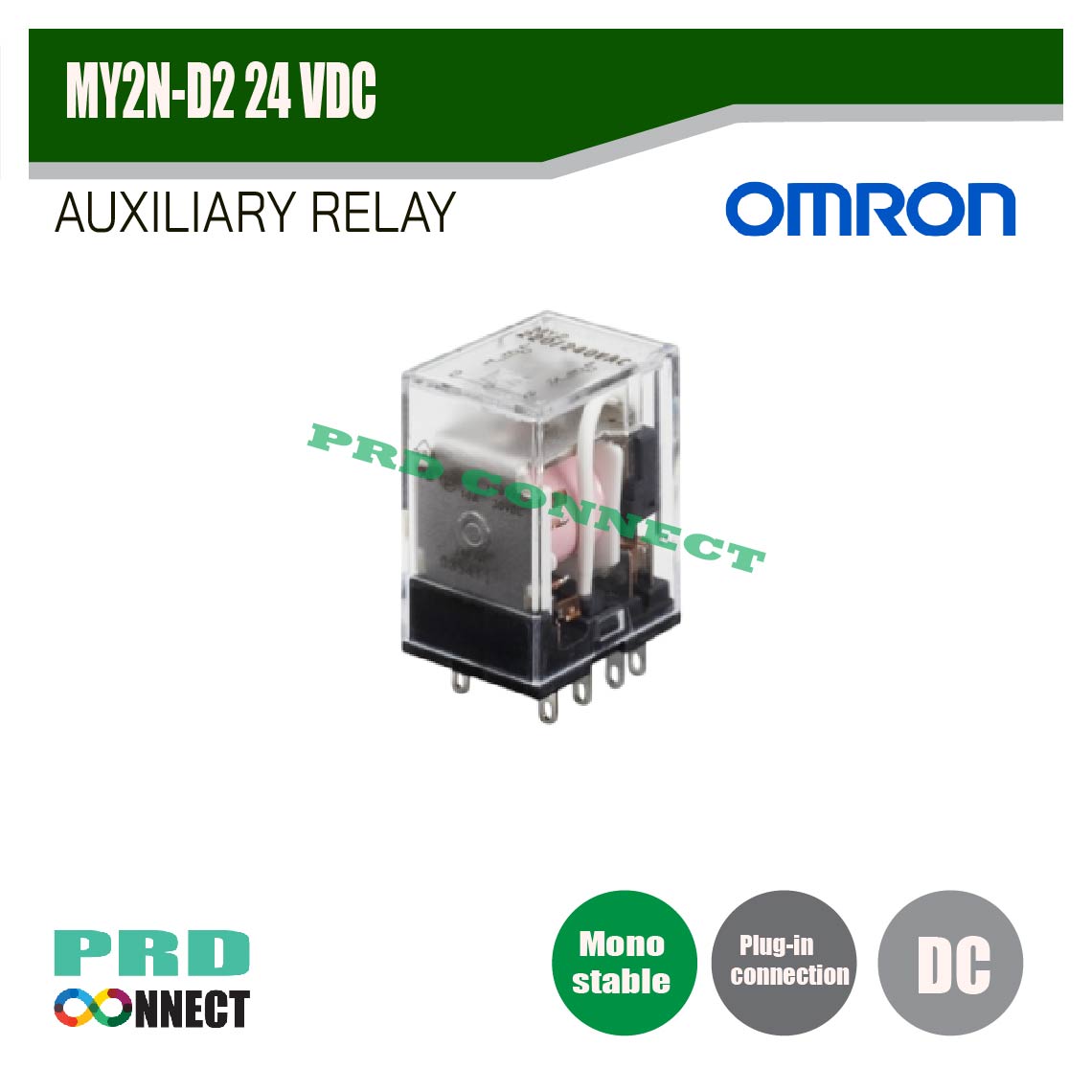 MY2N-D2 24 VDC, AUXILIARY RELAY, OMRON
