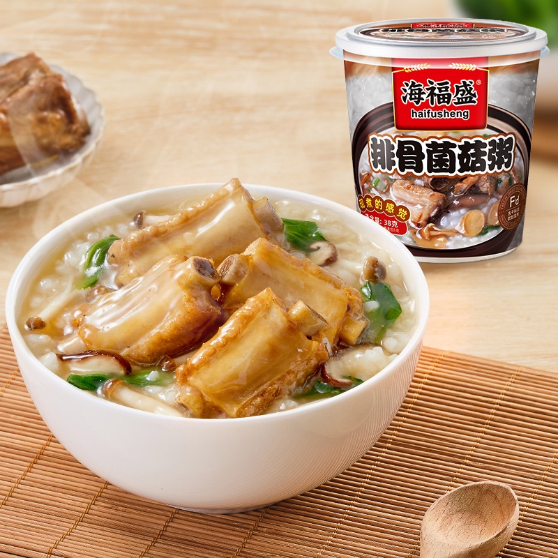 Haifusheng ข้าวต้มกึ่งสำเร็จรูป โจ๊กสำเร็จรูป โจ๊กคัพ ข้าวต้มคัพ แบบถ้วย 38g boiled rice/rice porridge