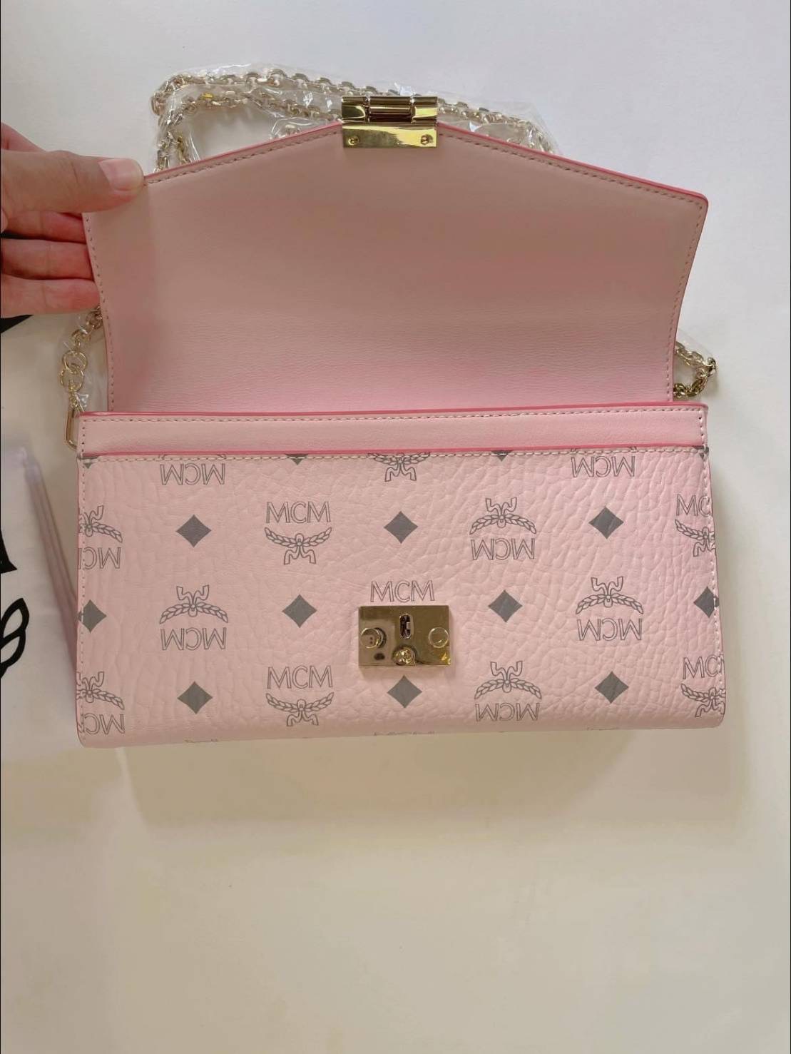 New Mcm mille 9 นิ้วสีชมพู
