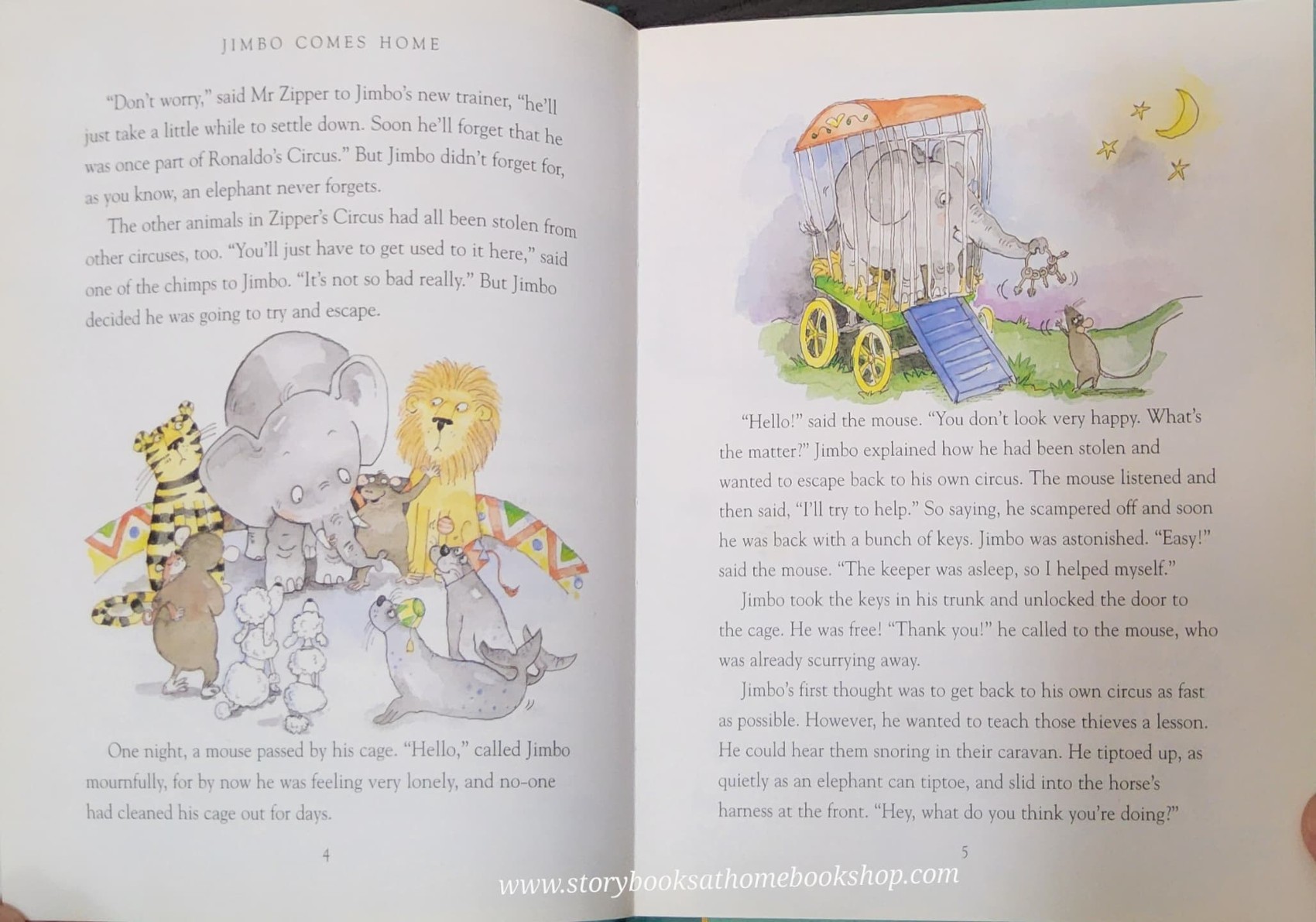 หนังสือนิทานปกแข็ง ** 🍅🍅JIMBO COMES HOME AND OTHER STORIES