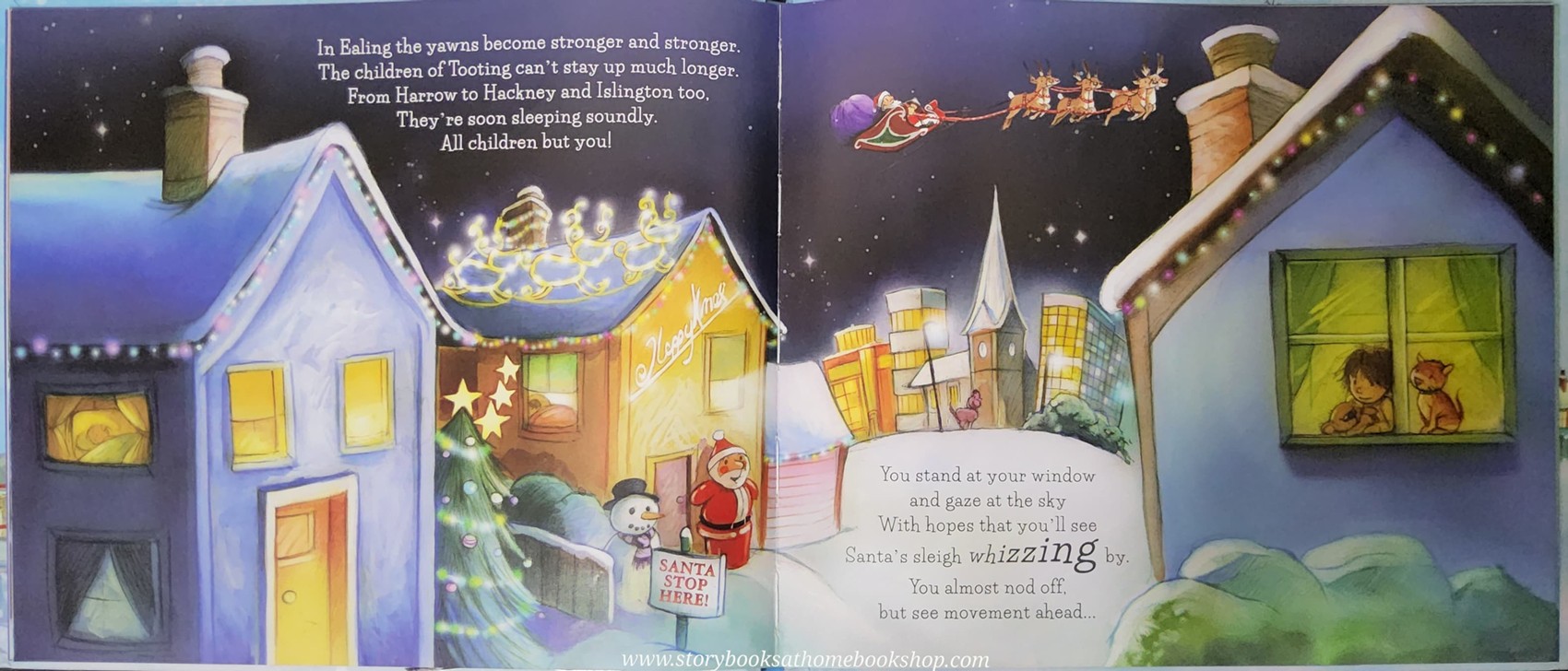 หนังสือนิทานปกแข็ง* 🍓🍓SANTA'S SLEIGH IS ON ITS WAY TO LONDON