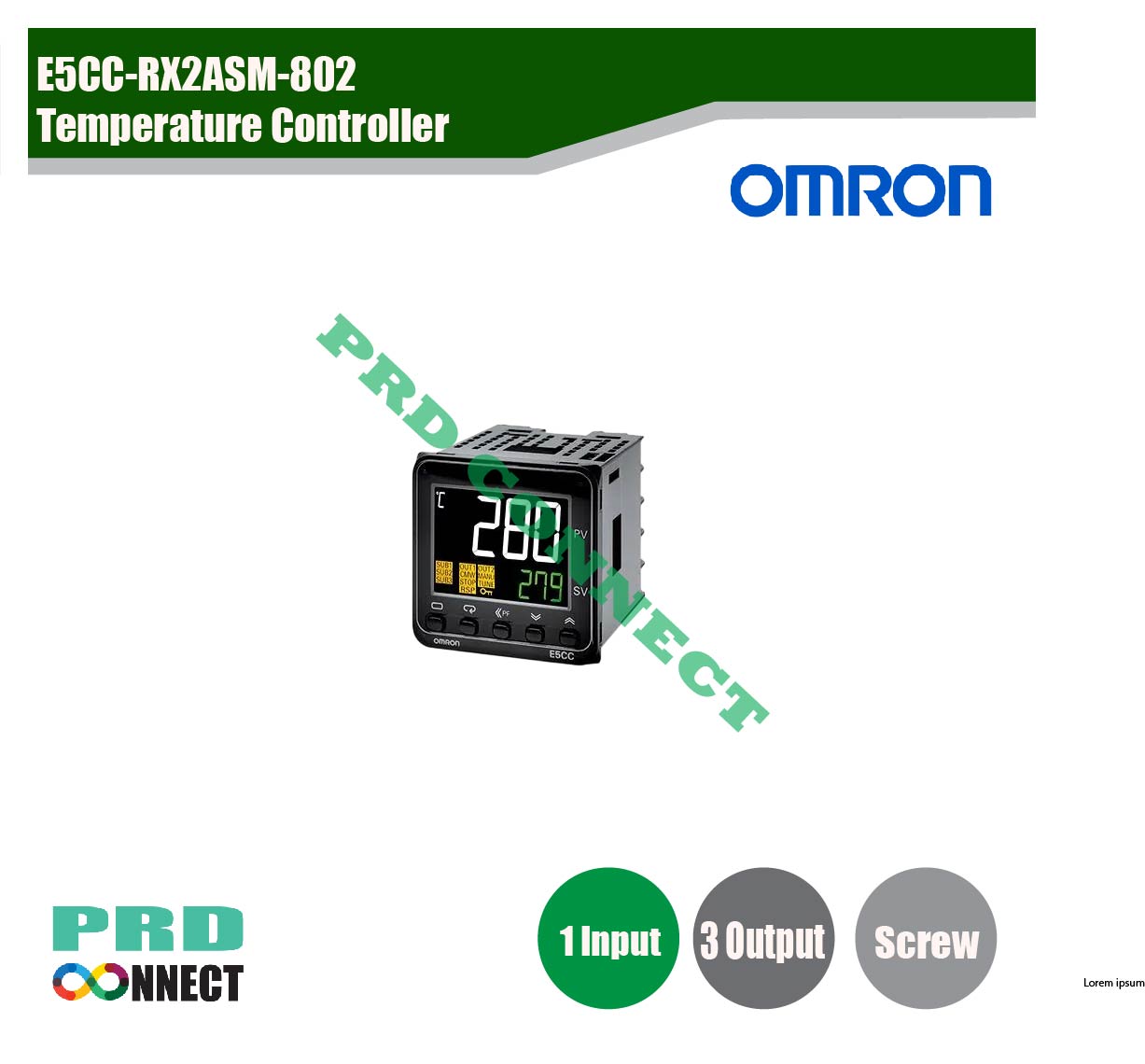 E5CC-RX2ASM-802, Temperature Controller, Omron