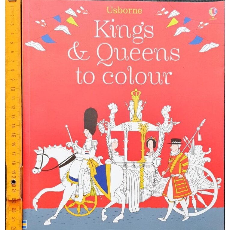 หนังสือ ระบายสี นิทานความรู้ ภาษาอังกฤษ USBORNE KING&QUEENS TO COLOUR/ใหม่