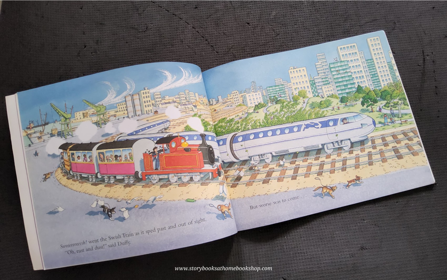 หนังสือนิทานปกอ่อน ** 🍅🍓LITTLE RED TRAIN RACE TO THE FINISH (WITH CD) BY BENEDICT BLATHWAYT