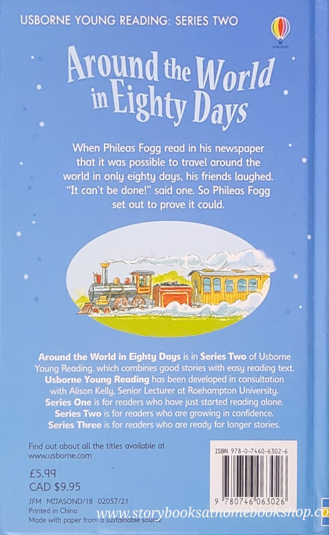หนังสือนิทานปกแข็ง ** 🍅🍓 USBORNE YOUNG READING:AROUND THE WORLD IN EIGHTY DAYS
