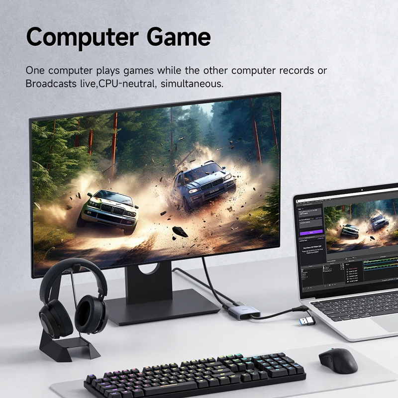 [ออกใบกำกับภาษีได้]พร้อมส่งจาก กทม Hagibis TC49S การ์ดจับภาพวิดีโอ HDMI-เข้ากันได้กับ USB a/c 1080P กับ4K LOOP OUT