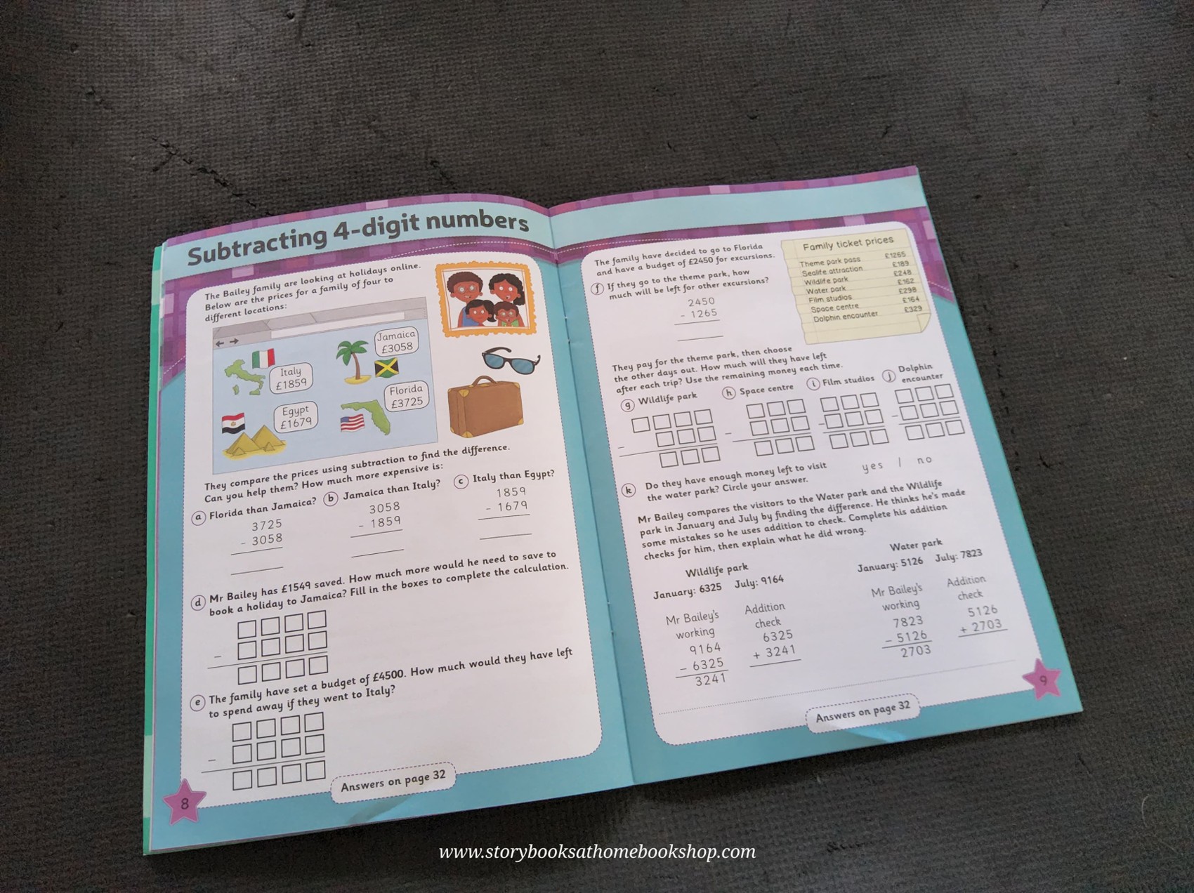 PRACTICE BOOK** ð
MATHS HOME LEARNING MADE FUN 8-9 YEARS