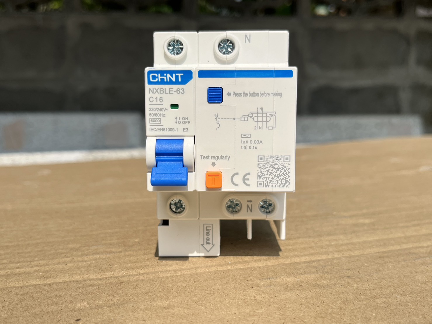 เบรกเกอร์กันดูด RCBO 1 เฟส เบรกเกอร์กันไฟดูด เบรกเกอร์กันไฟรั่ว กันดูด CHINT NXBLE-63 1P+N 16A 30mA (6kA)