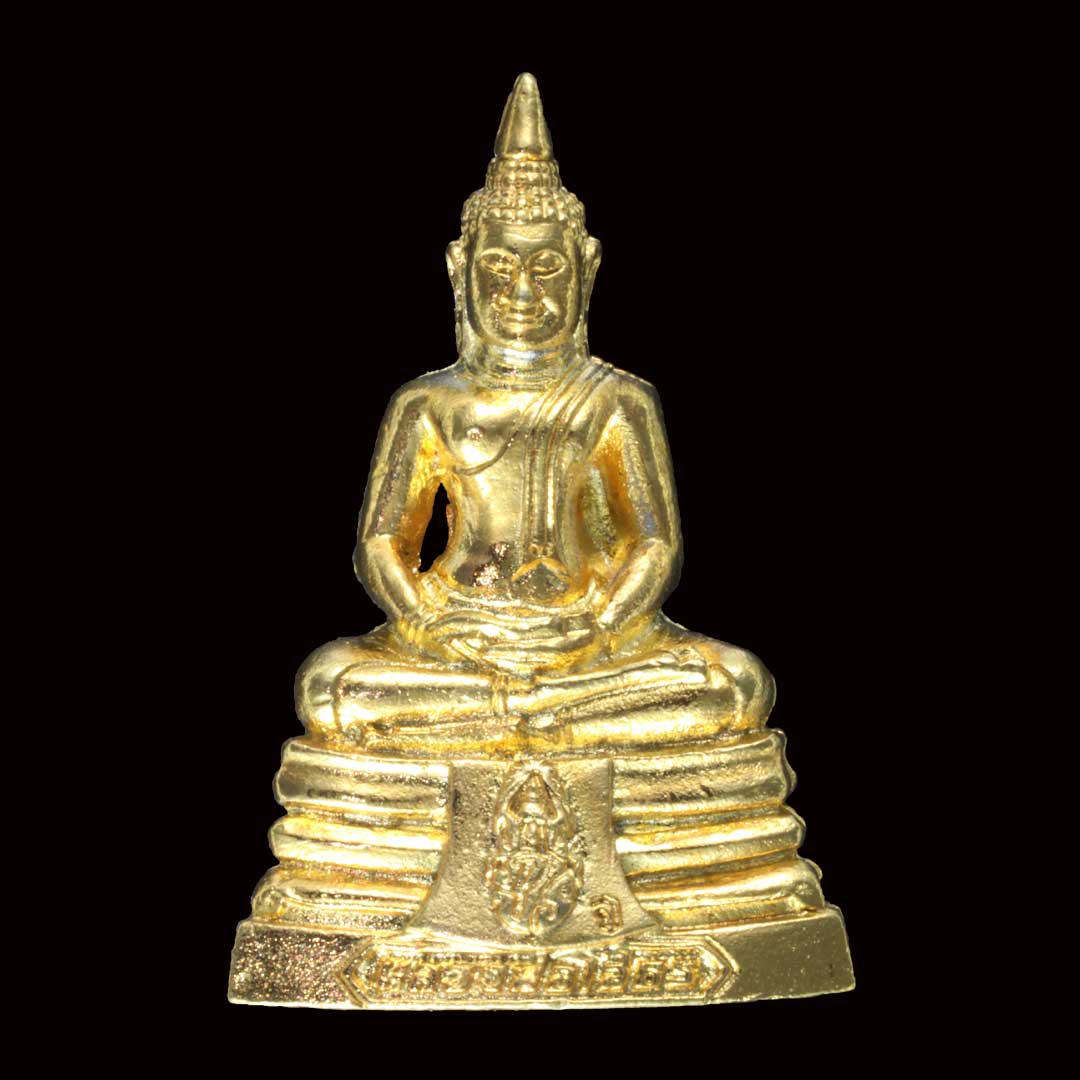 พระกริ่งหลวงพ่อโสธร รุ่นสร้างอุโบสถ ปี2539 เนื้อชุบทอง (พิมพ์ใหญ่)