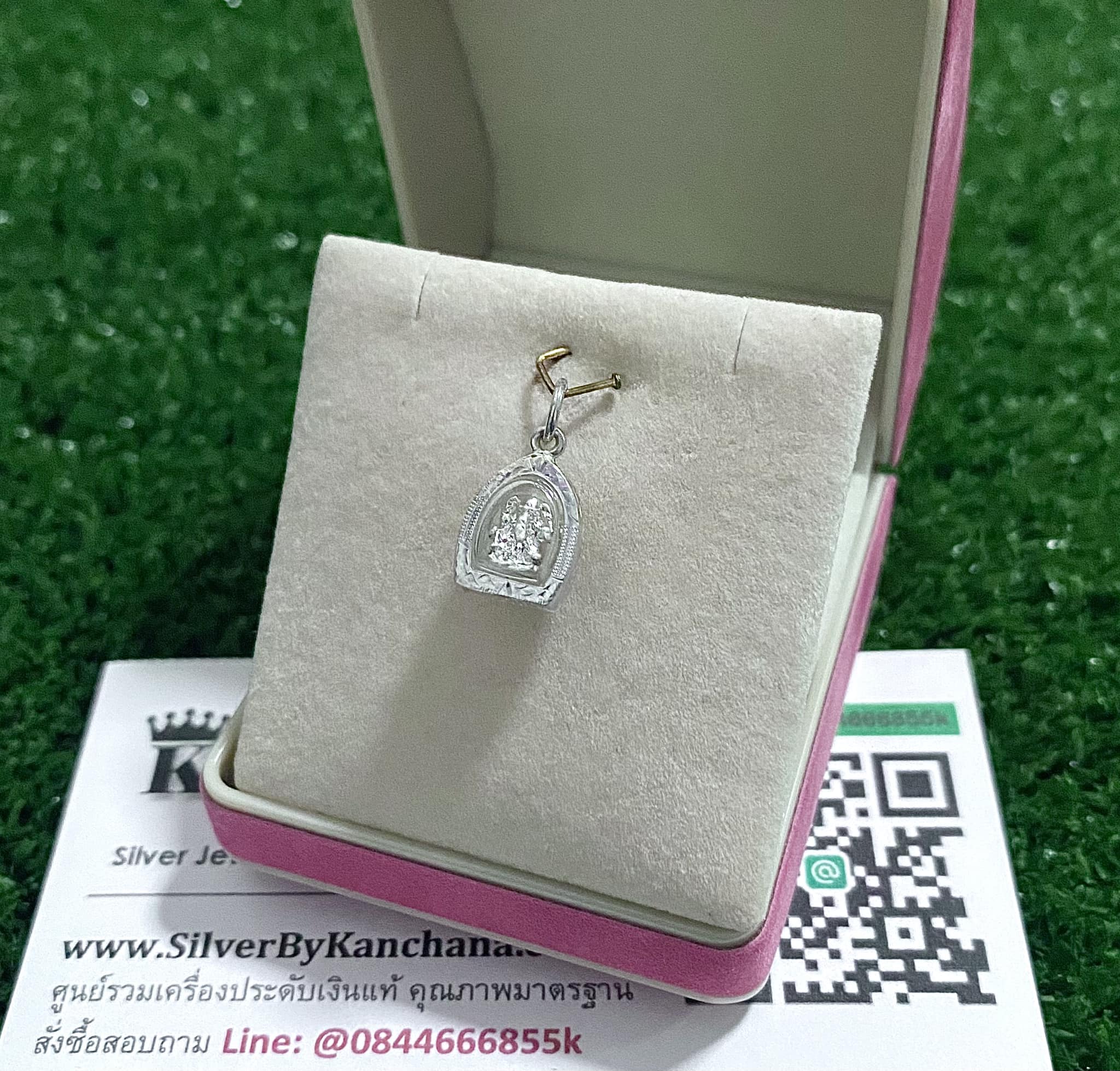 จี้เงินแท้ พระพิฆเนศ กว้าง 9 มิล