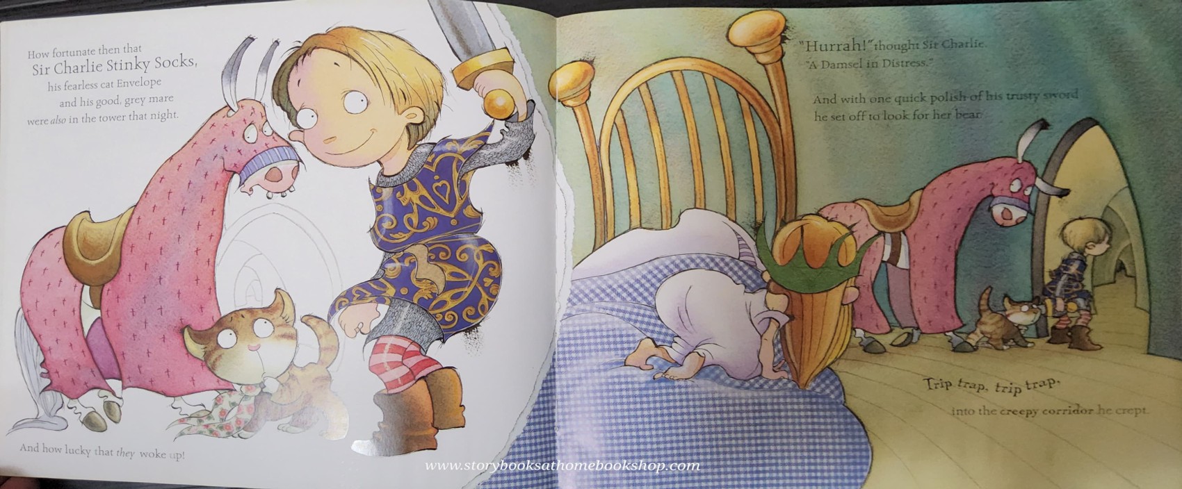 หนังสือนิทานปกอ่อน** 🍅🍓SIR CHARLIE STICKY SOCKS AND THE REALLY FRIGHTFUL NIGHT BY KRISTINA STEPHENSON