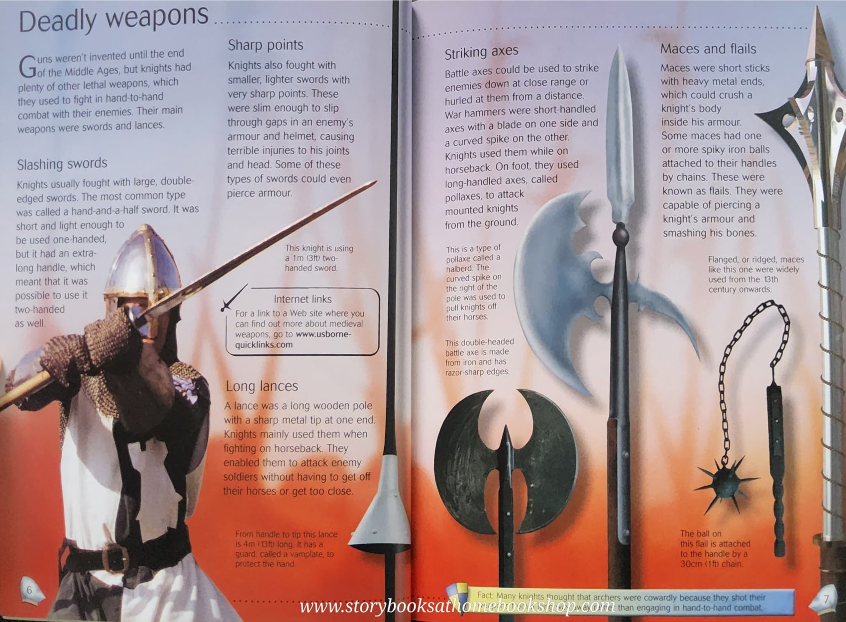 KNOWLEDGE BOOK** ♥️♥️USBORNE DISCOVERY INTERNET-LINKED: KNIGHTS