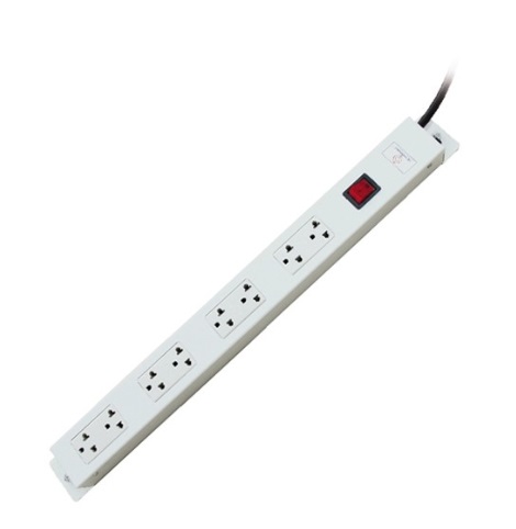 AC Power Distribution 8 TISOutlet w/Cable 3 M. & SW Cover