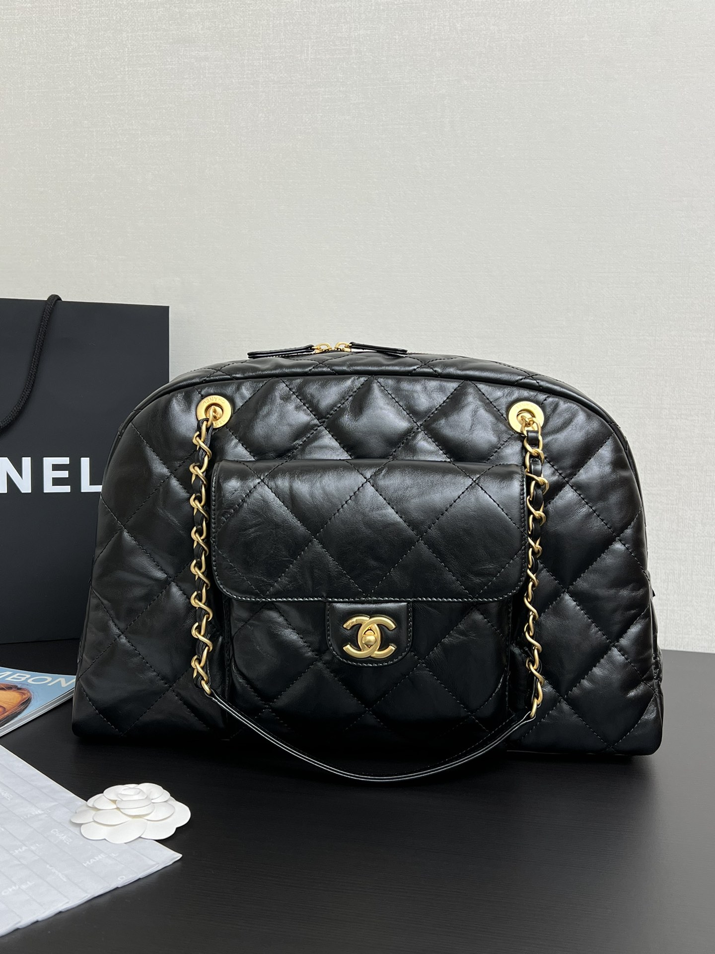 [Pre-order] Chanel Handle Bowling 24A gold Hardware Shiny Calfskin งาน VIP คุณภาพที่ดีที่สุด