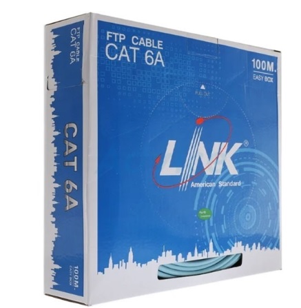 CAT6A Indoor F/UTP Cable, Bandwidth 650MHz, 23 AWG, LSZH Aqua Blue Color 100 M./Roll