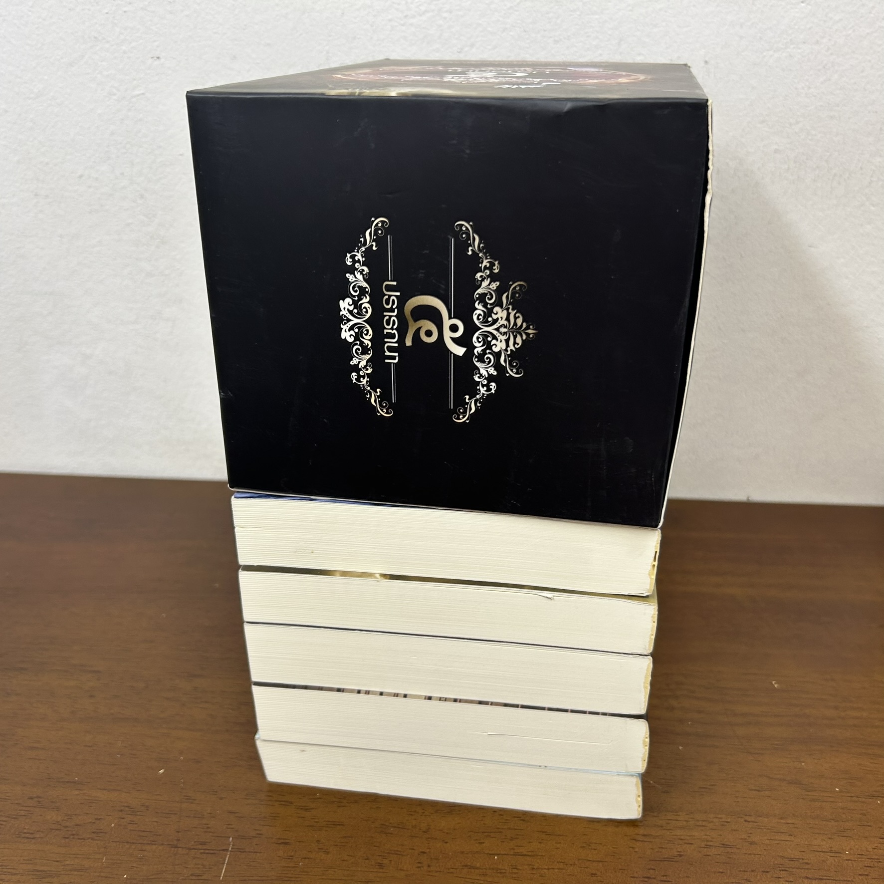 BOXSET 5 ปรารถนา - วังวนวารี/กรงพสุธา/พันธะสีเพลิง/ทองพญามาร/ลมอำพราง (มือสอง) นิยาย คำต่อคำ