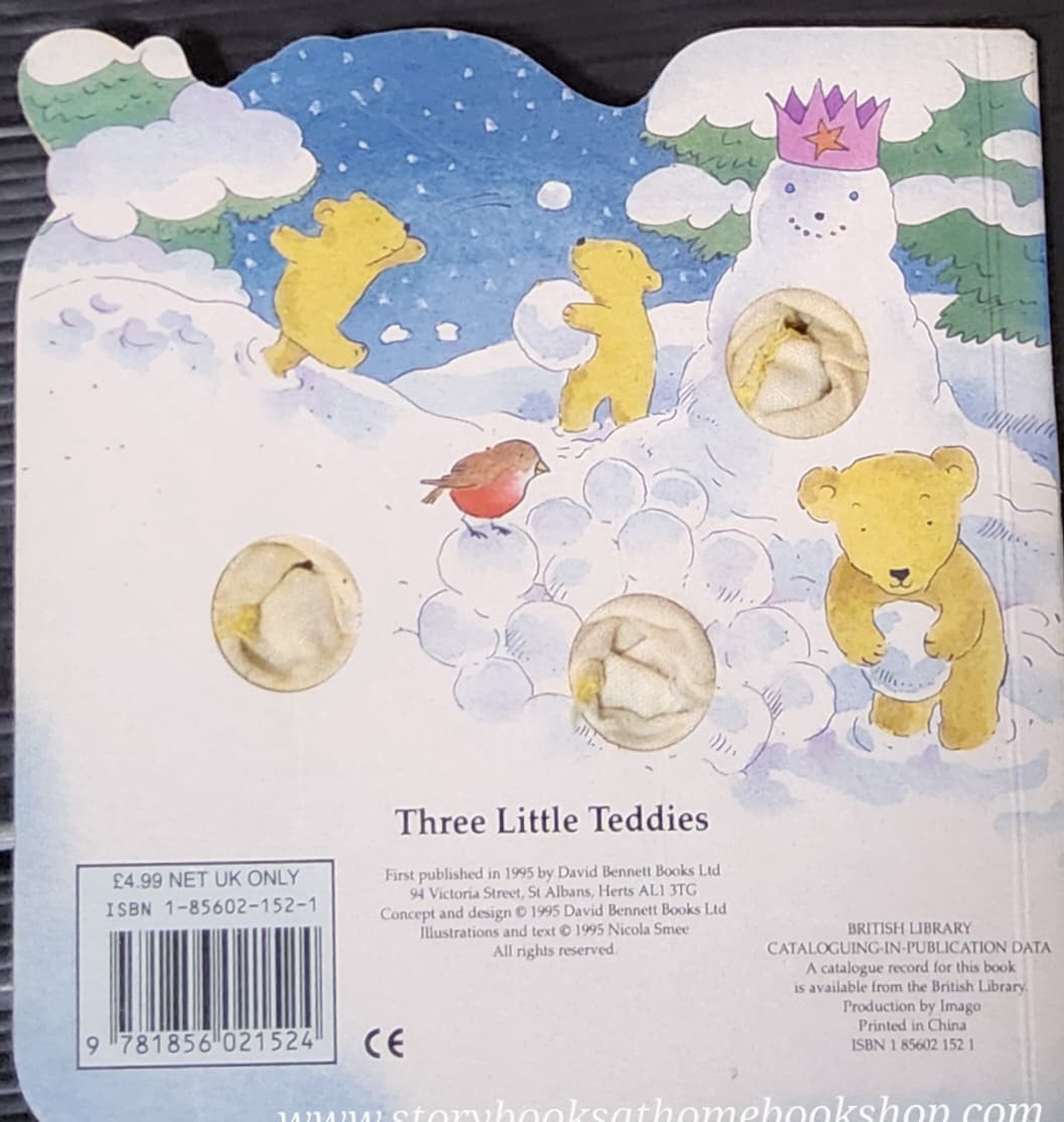 FINGER PUPPET BOARD BOOK** 🍅🍓THREE LITTLE TEDDIES