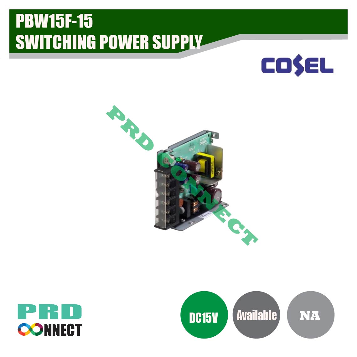 PBW15F-15, SWITCHING POWER SUPPLY, COSEL