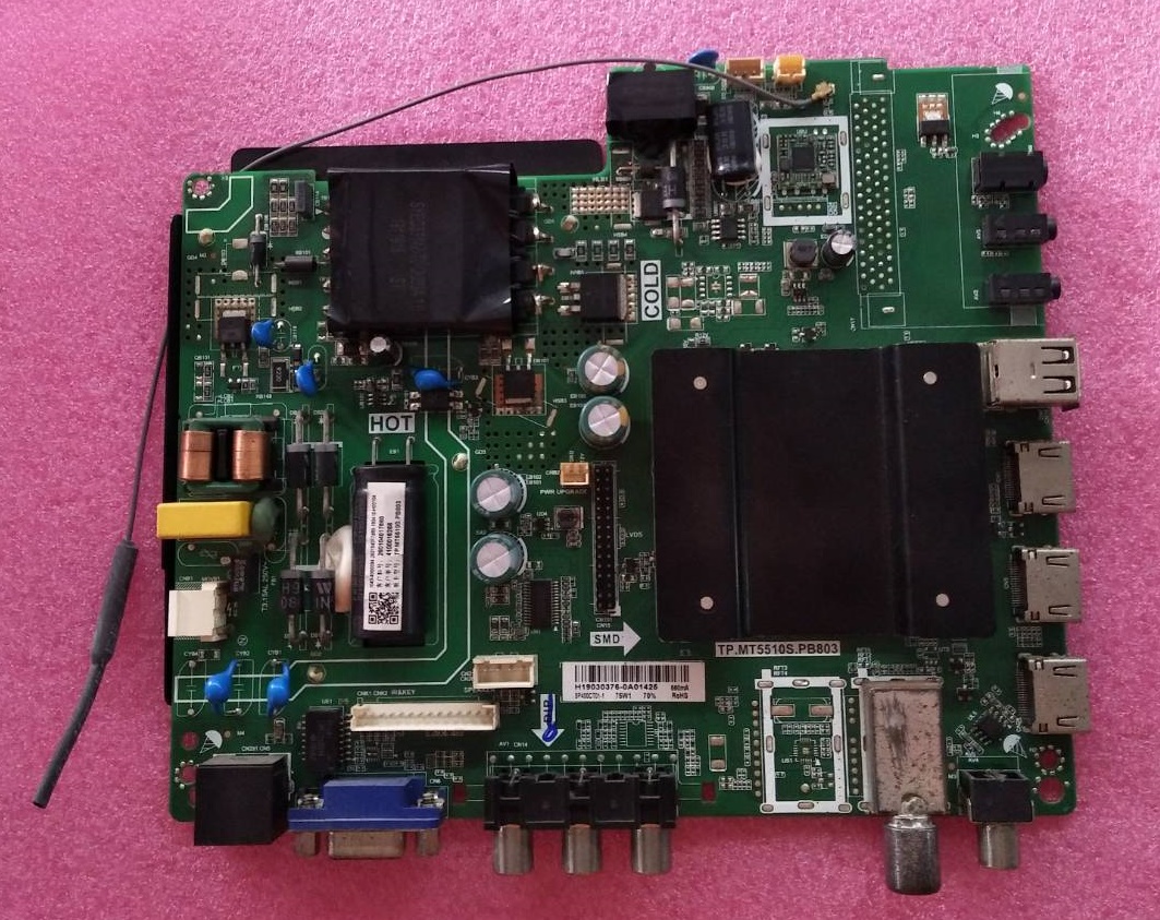 เมนบอร์ดทีวี Aconatic อโคเนติก ของแท้ถอดจากเครื่อง รุ่น 40HS525AN TP.MT5510S.PB803 เบอร์จอ V400HJ6-PE1