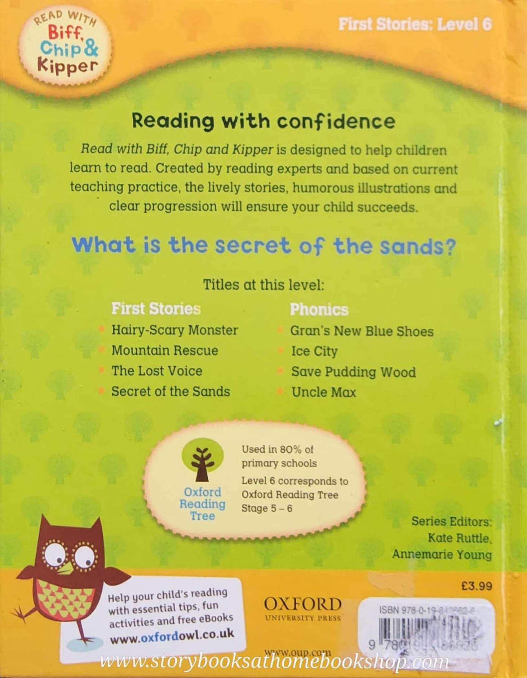 หนังสือนิทานปกแข็ง** 🍅🍅READ WITH BIFF,CHIP&KIPPER: SECRET OF THE SANDS FIRST STORIES LEVEL6