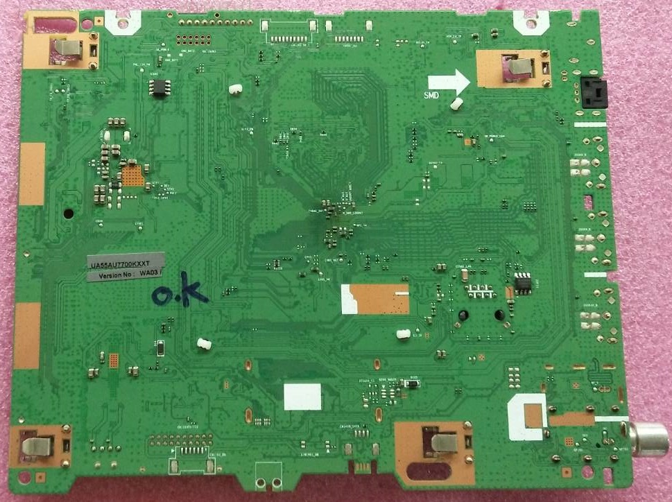 เมนบอร์ดซัมซุง Samsung ของแท้มือสองพร้อมใช้งาน พาร์ท BN96-54338S BN96-51369E BN96-54338A BN96-53074D BN96-53074V รุ่นUA55AU7000KXXT (ไอซีใหญ่) (ใช้กับVersionWA03เท่านั้น)