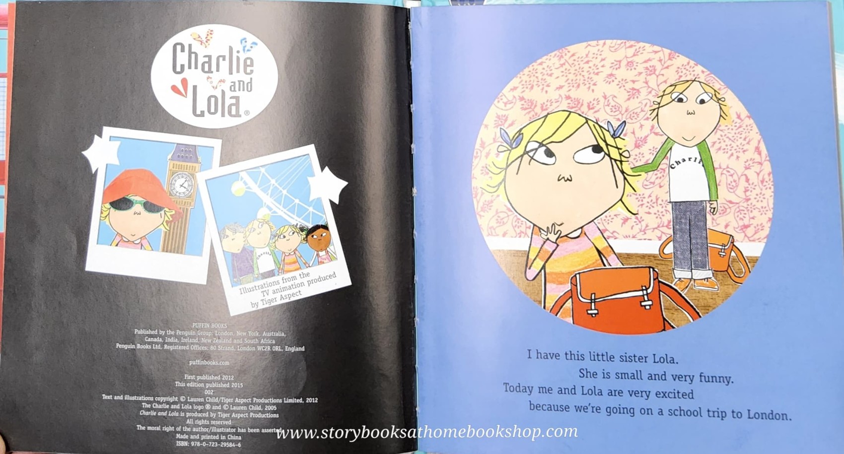 หนังสือนิทานปกแข็ง* 🍓🍓CHARLIE AND LOLA:WE COMPLETELY MUST GO TO LONDON