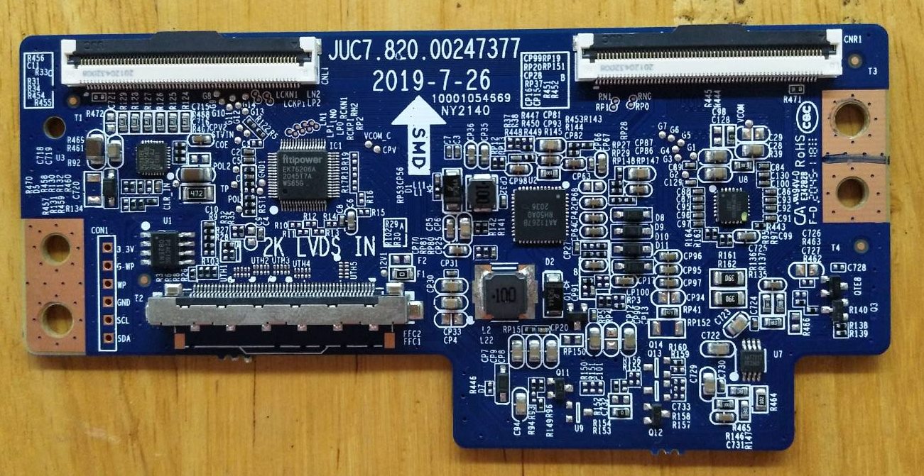 ทีคอนทีวีSINGER(ซิงเกอร์) ของแท้ถอดจากเครื่อง รุ่นLED43DSMART พาร์ทJUC.820.00247377