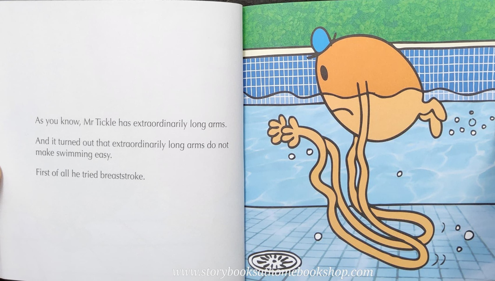 หนังสือ Bestseller Small book** **หนังสือนิทานปกอ่อน** 👉LITTLE MISS&MR.MEN👍 🍅🍅MR.MEN GO SWIMMING by Roger Hargreaues