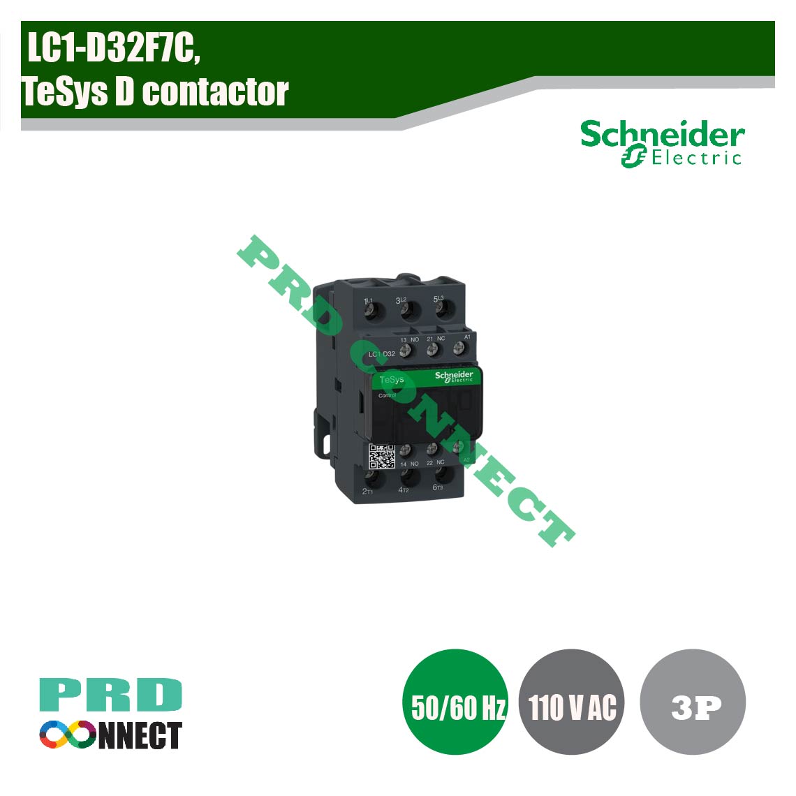 LC1-D32F7C,TeSys D contactor, SCHNEIDER