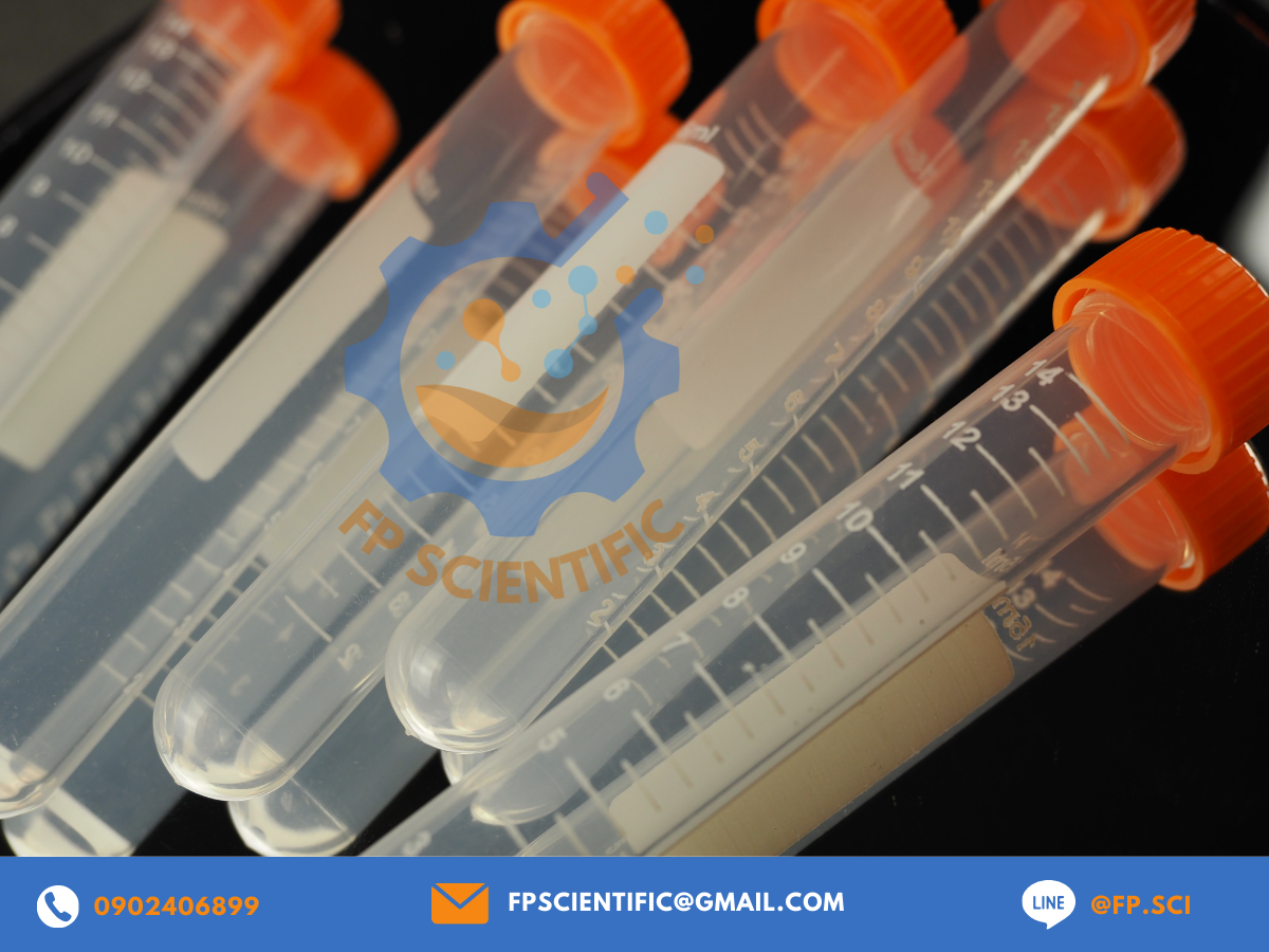 หลอดเซนติฟิว Centrifuge tube ขนาด 15ml ก้นกลม (บรรจุ 50pc/pk)