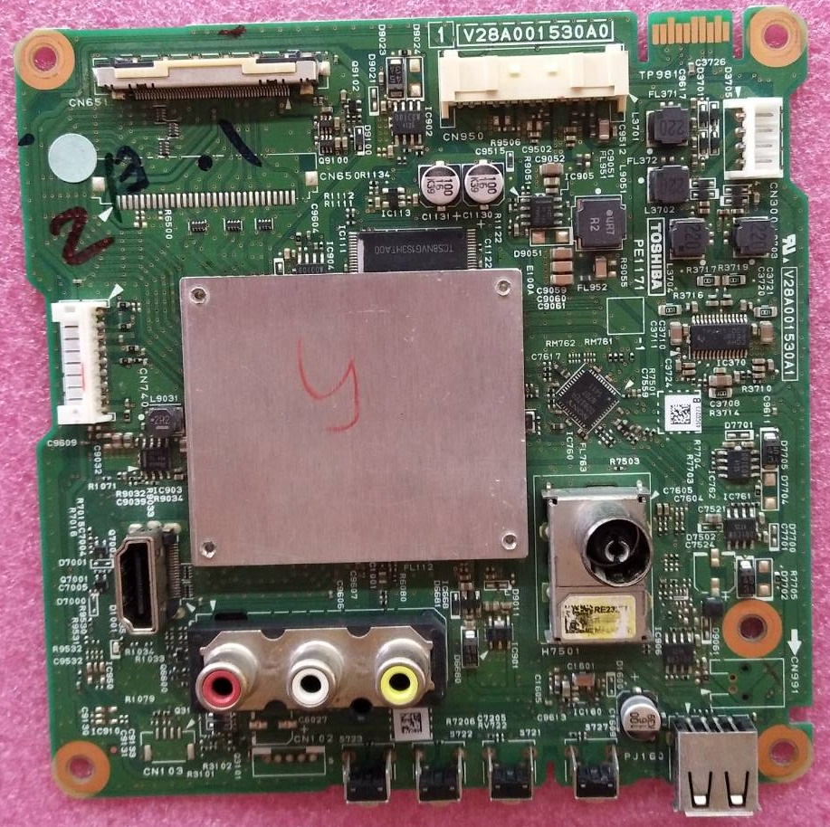 เมนบอร์ดทีวีโตชิบา(TOSHIBA) มือสองพร้อมใช้งาน ใช้กับรุ่น55L2450VT พาร์ทติดบอร์ด V28A001530A0