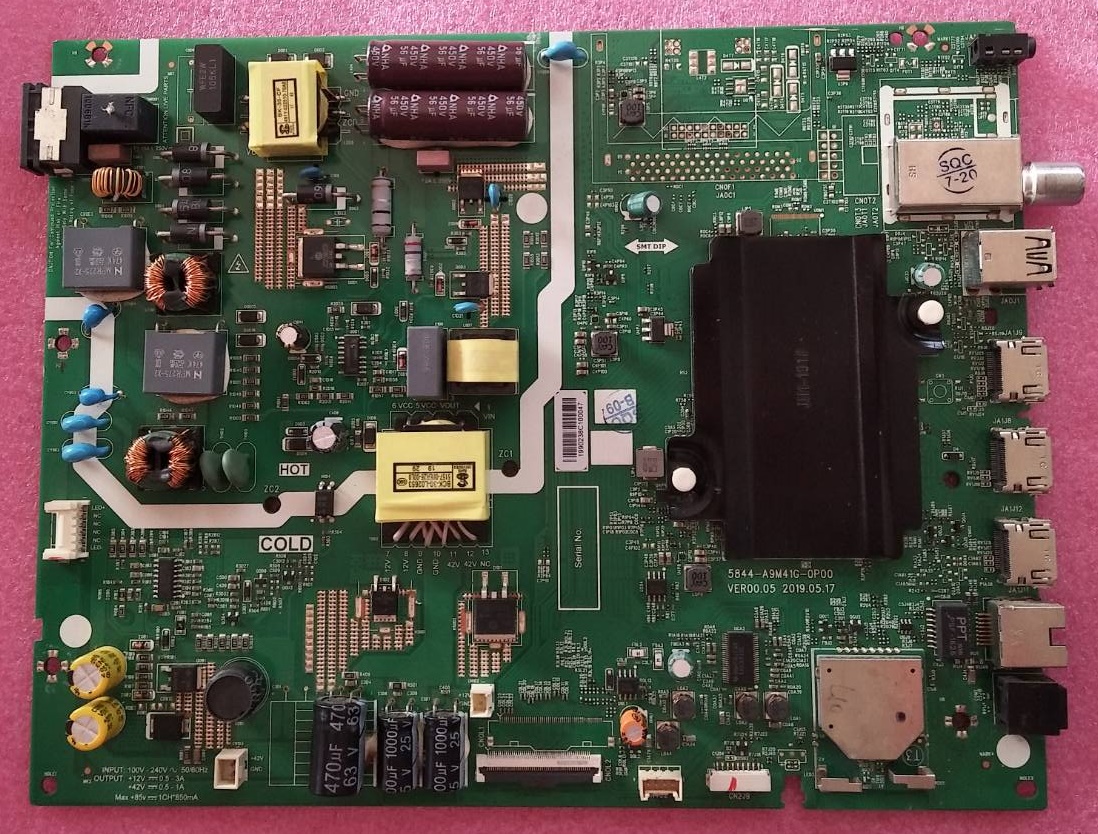 เมนบอร์ดทีวีสกายเวิร์ท(Mainboard TV SKYWORTH) มือสองพร้อมใช้งาน รุ่น43UB5500 พาร์ท5844-A9M41G-0P00 ใช้ทีคอน 6870C-0805A