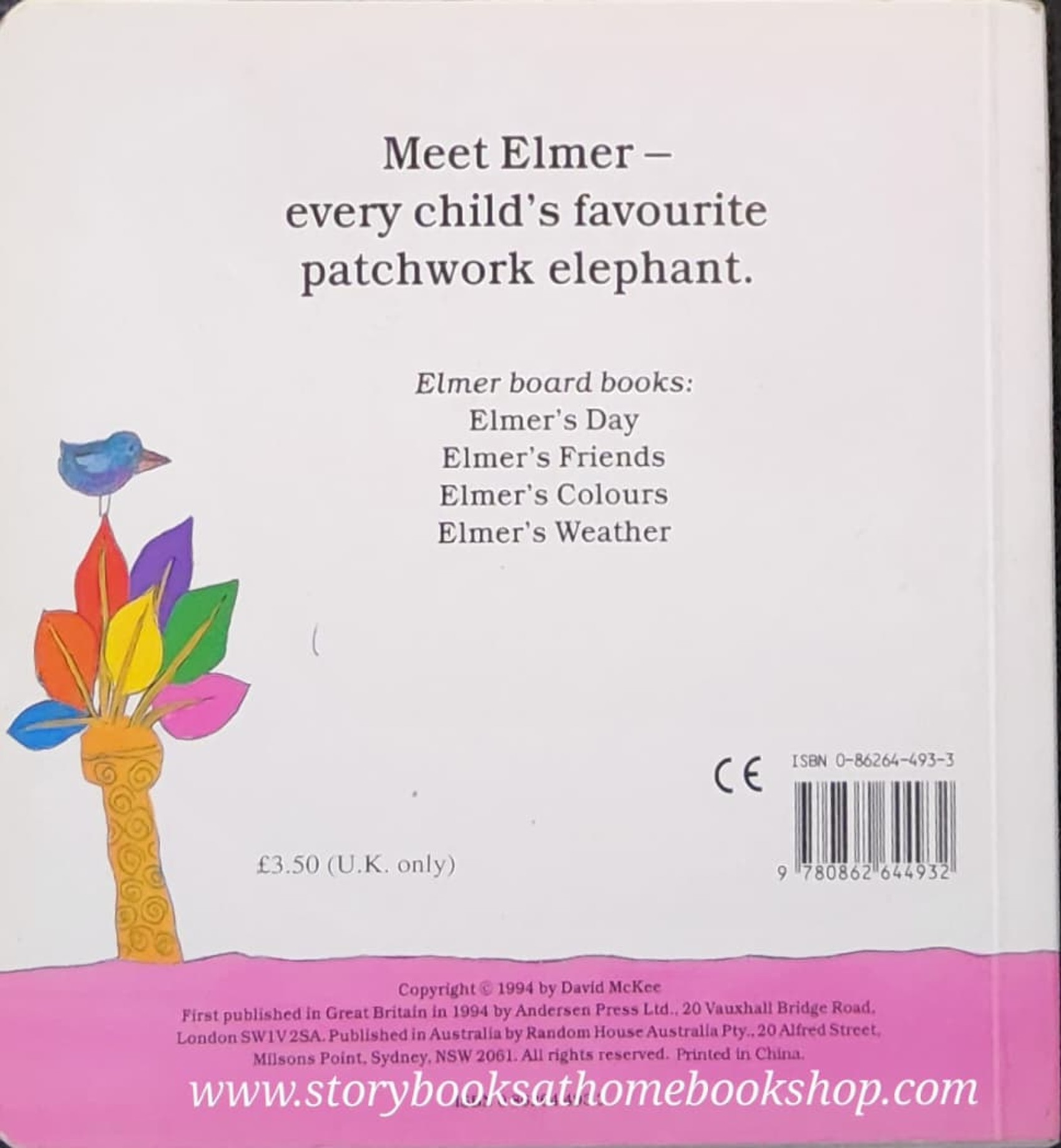 BOARD BOOK** 🍅🍓ELMER'S COLOURS BY DAVID MCKEE