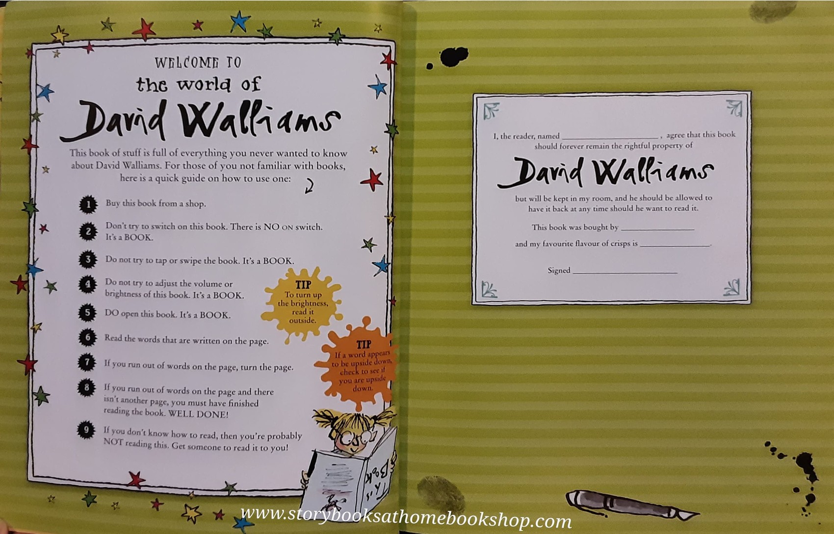 RECOMMENED FUN BOOK** **หนังสือนิทานปกอ่อน** ♥️THE WORLD OF DAVID WALLIAMS BOOK OF STUFF♥️